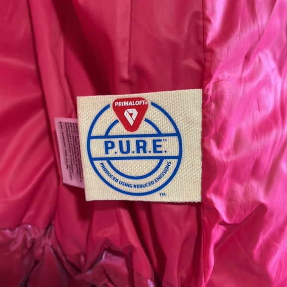 Gap hot pink shiny puffer coat - Picture 11 of 14